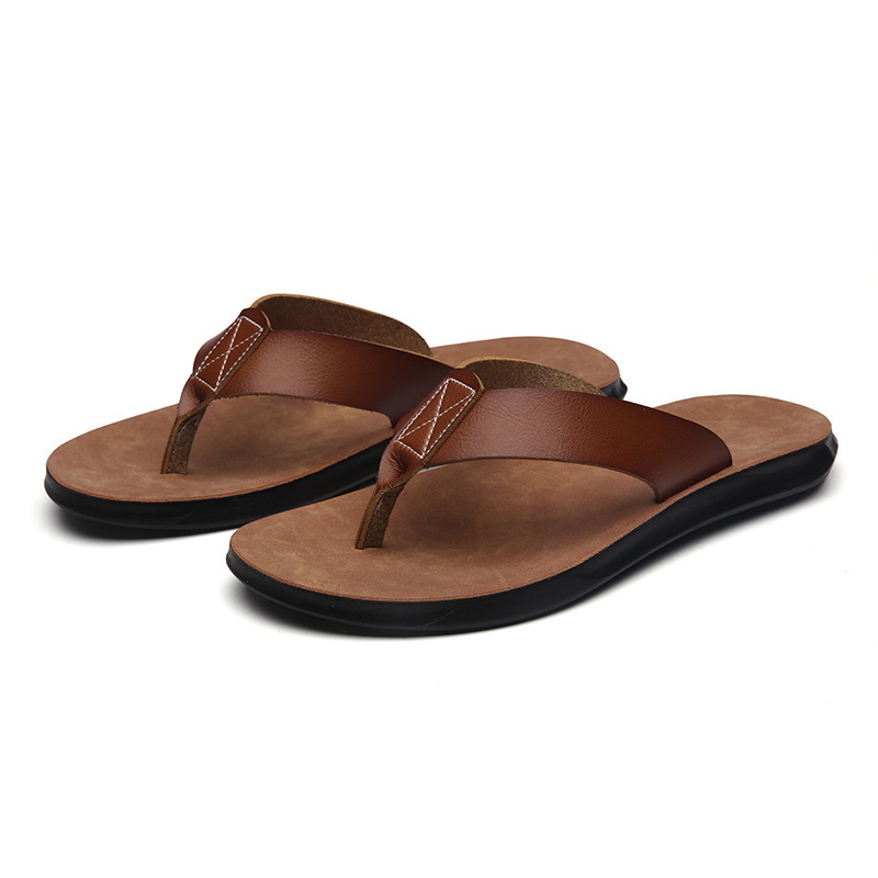 Men Shoes Type - 38-47 New Italian Leather Flip-flops for