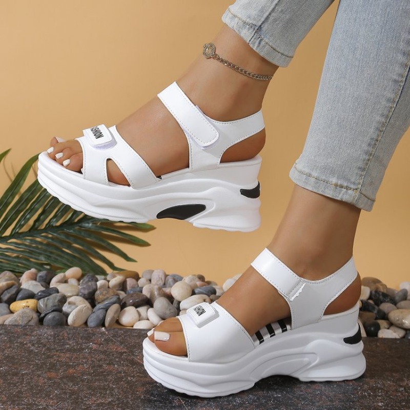 New Women Platform Wedge Sanda - Velcro Strap Sandal review and price