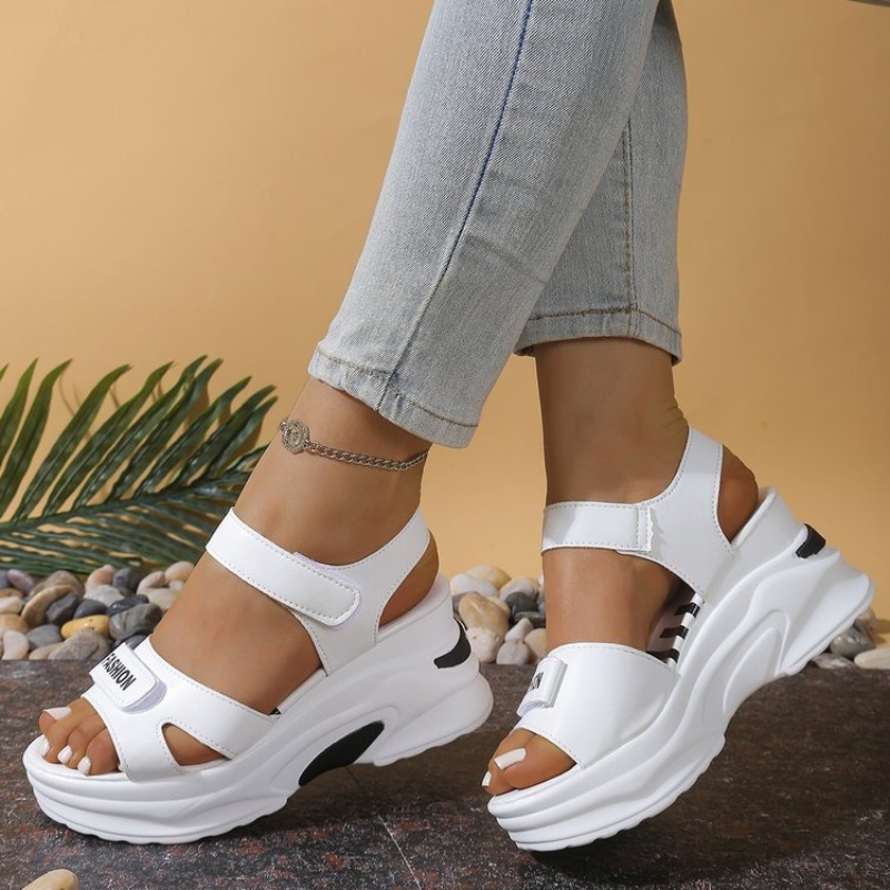 New Women Platform Wedge Sanda - Velcro Strap Sandal review and price