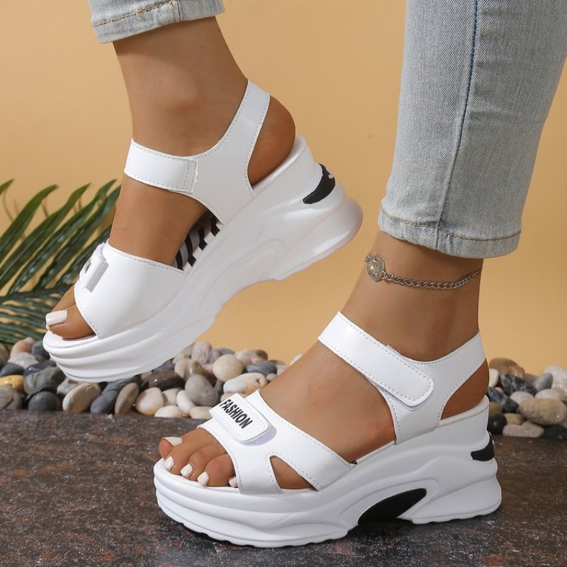 New Women Platform Wedge Sanda - Velcro Strap Sandal review and price