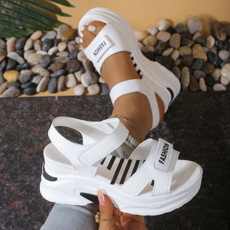 New Women Platform Wedge Sanda - Velcro Strap Sandal review and price