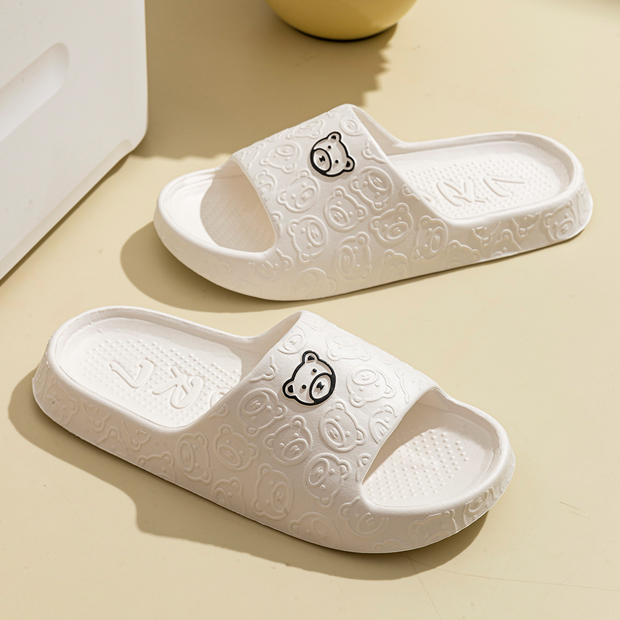 Printting Cute Bear Women Slip - Men Shoes Style review and price