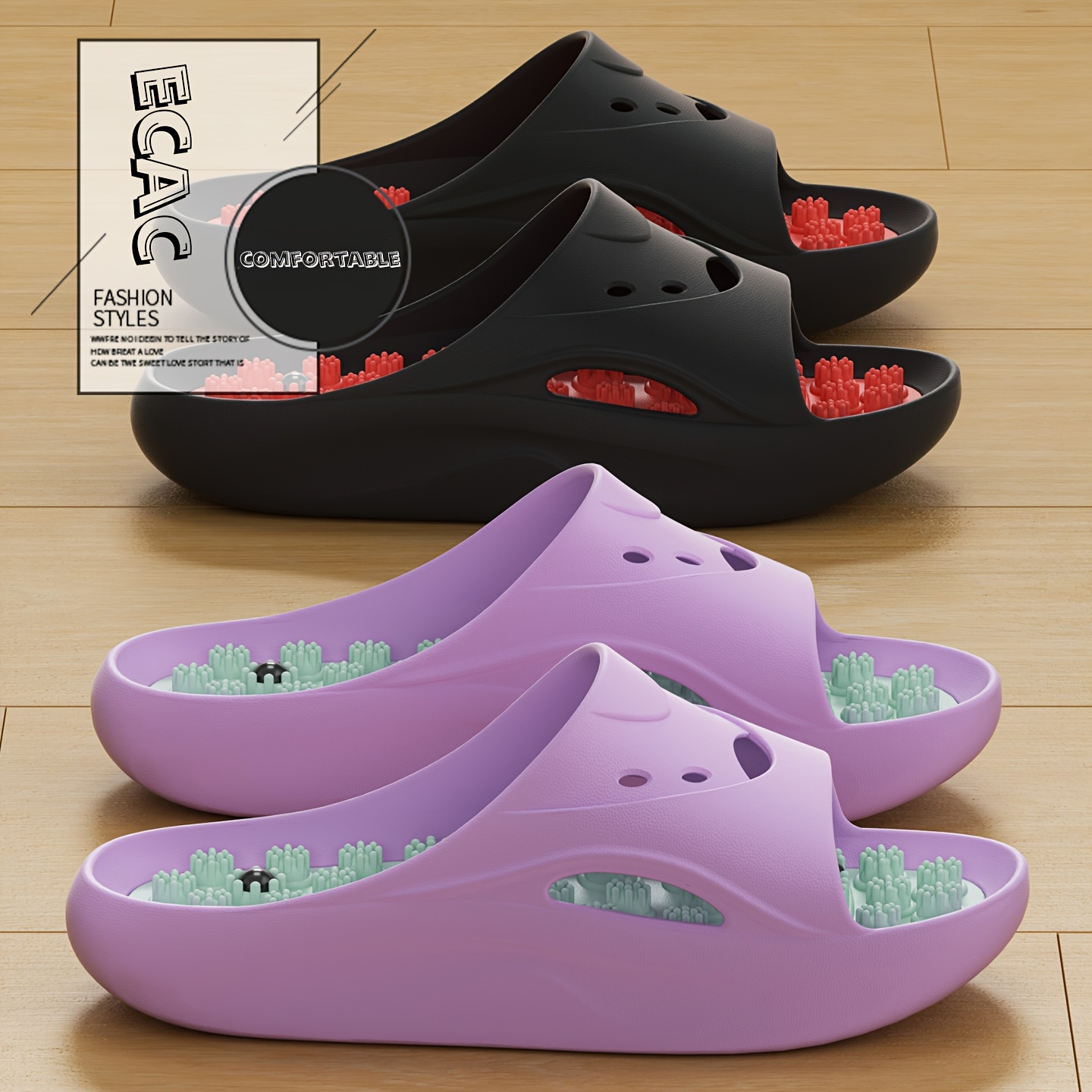 Women Men EVA Massage Slippers - Men Shoes Style review and price