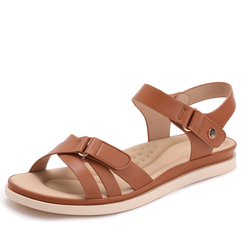 Flat-soled fashionable outdoor - Velcro Strap Sandal review and price
