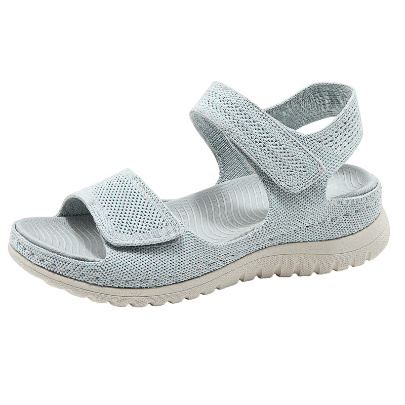Ladies Knit Mesh Platform Spor - Velcro Strap Sandal review and price